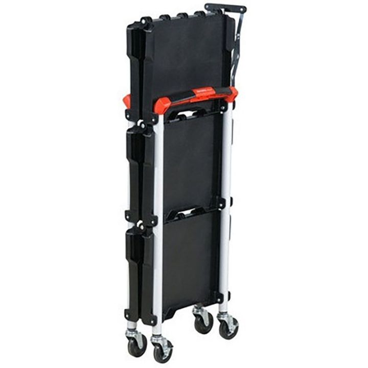 Chariot pliable à 3 plateaux