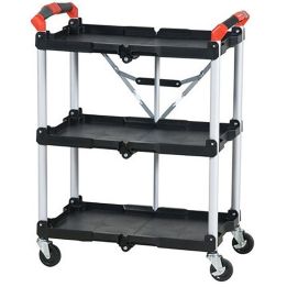 Chariot pliable à 3 plateaux