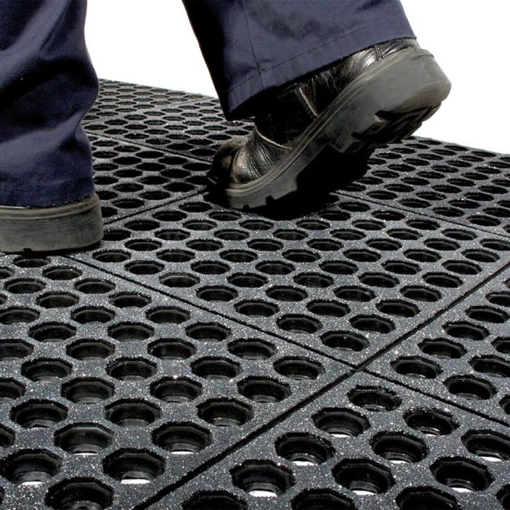 Dalle antifatigue ultra résistance en nitrile - Caillebotis industriels FATIGUE-STEP GRIT TOP