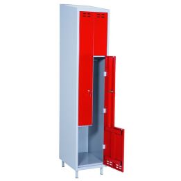Vestiaire Industriel en L 2 Portes | Format Compact Sécurisé - Sol Direct