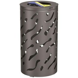 Poubelle d'extérieur pour tri sélectif 2 x 60L