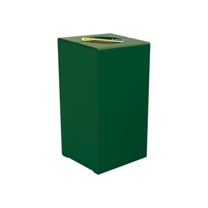 Poubelle de tri KUB en Acier | Double flux urbain compact - Sol Direct