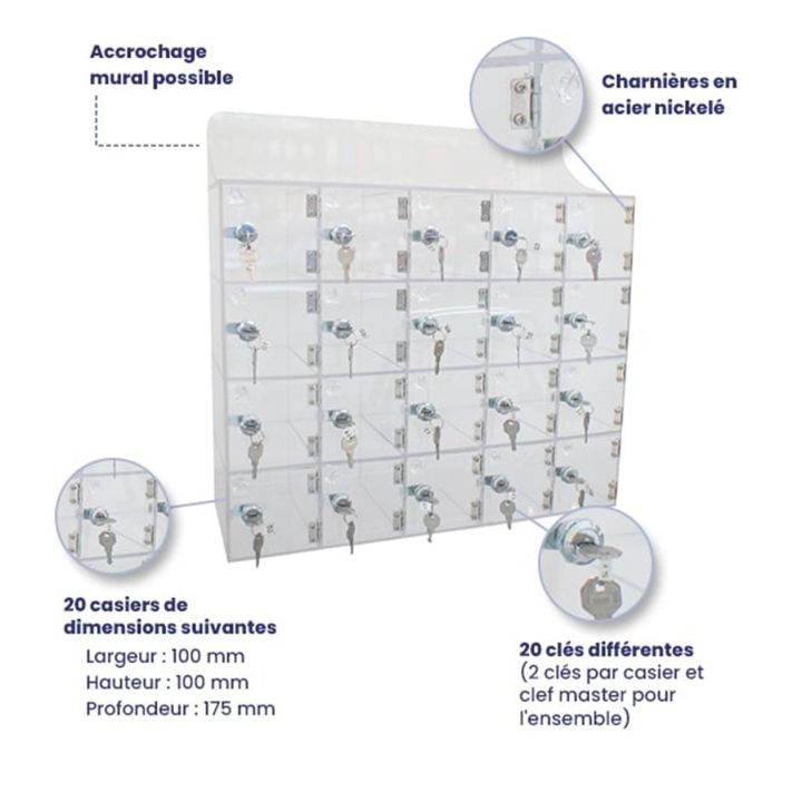 Casier de rangement pour téléphones