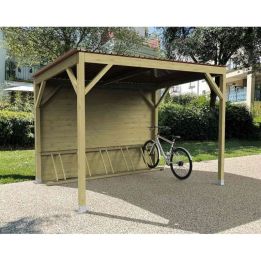 Abri vélos Turin en bois