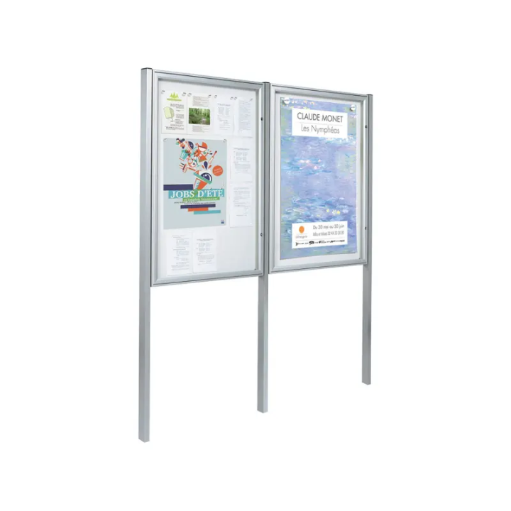 Vitrine d’affichage murale Classique verre sécurisé | Usage extérieur - Sol Direct
