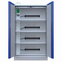 Armoire haute pour batterie lithium haute 2 porte - Larg 1200 mm ouverte