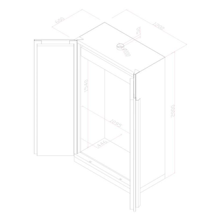 Schéma armoire multirisques 2 portes