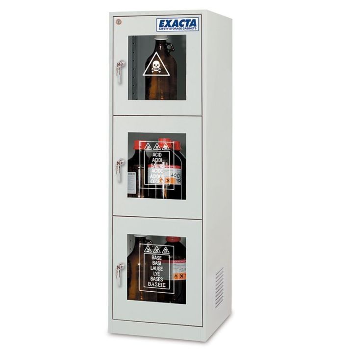 Armoire double paroi 3 portes avec fenêtres superposées