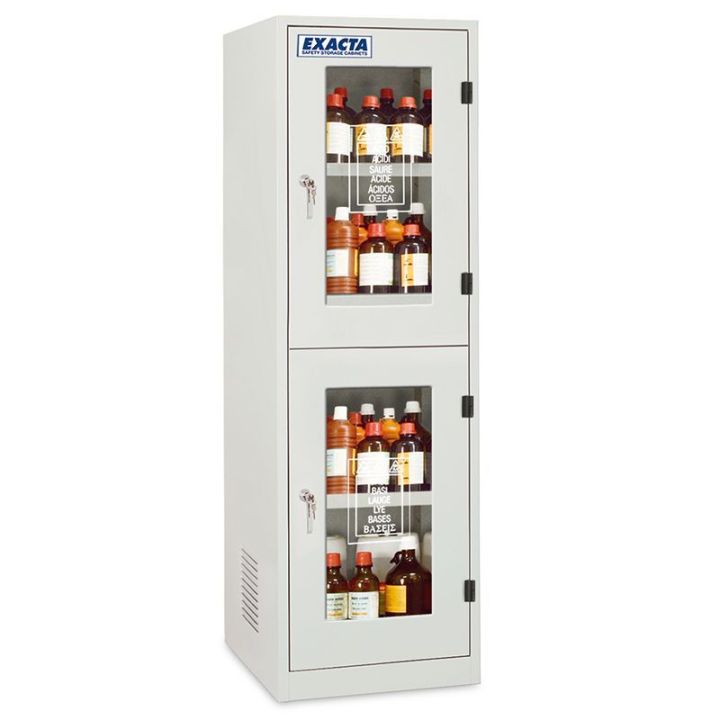 Armoire multirisques simple paroi 2 portes superposées avec fenêtres