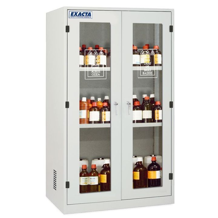 Armoire multirisques multirisques simple paroi 2 portes avec fenêtres