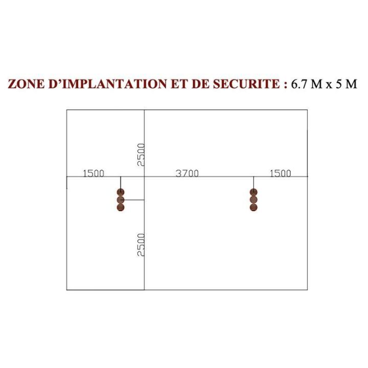 Zone d'implantation Portique 2 agrés