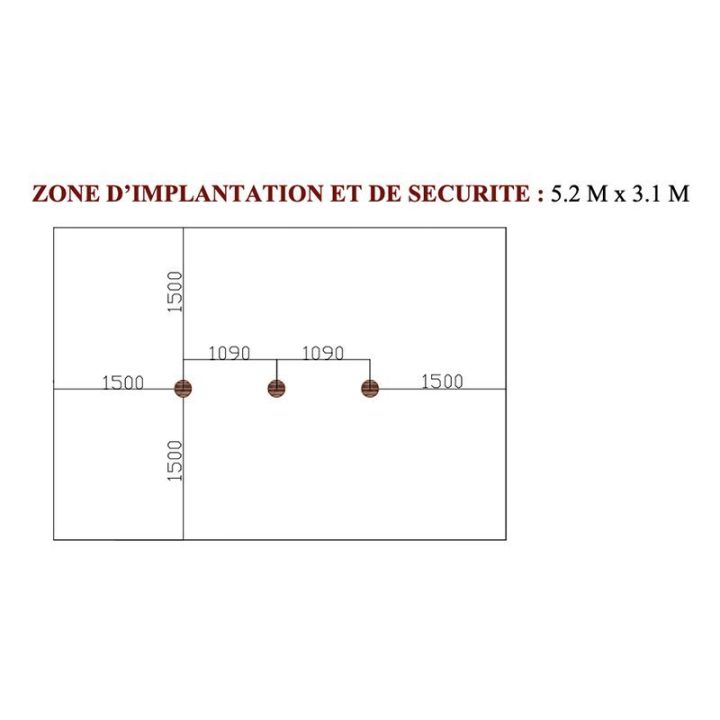 Zone d'implantation Espalier double en bois
