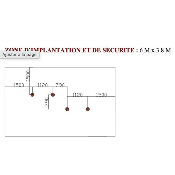 Zone d'implantation Espaliers ondulés