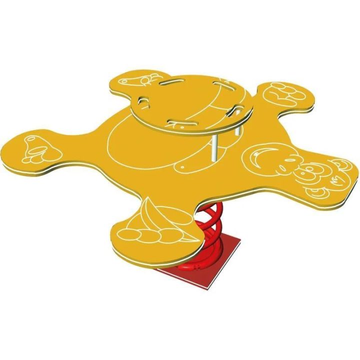 Jeu sur ressort 5 places | Aire de jeu collective - Sol Direct