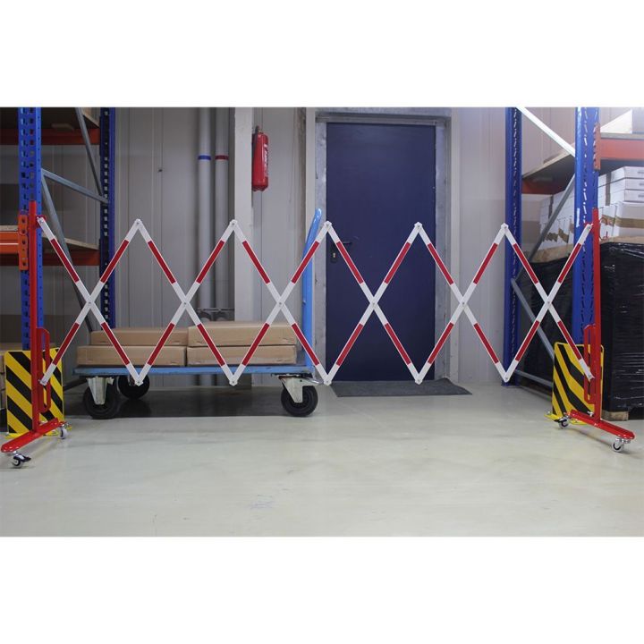 Barrière de sécurité extensible sur roues | Barrière de sécurité | Barrière et poteau de Sécurité