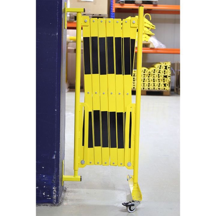 Barrière extensible fixation murale et roues | Barrière de sécurité | Barrière et poteau de Sécurité