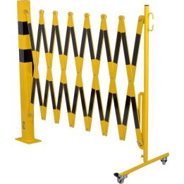 Barrière extensible avec poteau et roues | Barrière de sécurité | Barrière et poteau de Sécurité