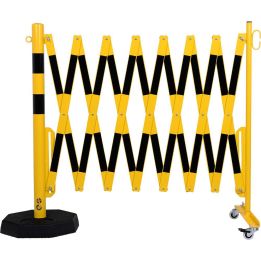 Barrière extensible mobile avec poteau lesté | Barrière de sécurité | Barrière et poteau de Sécurité