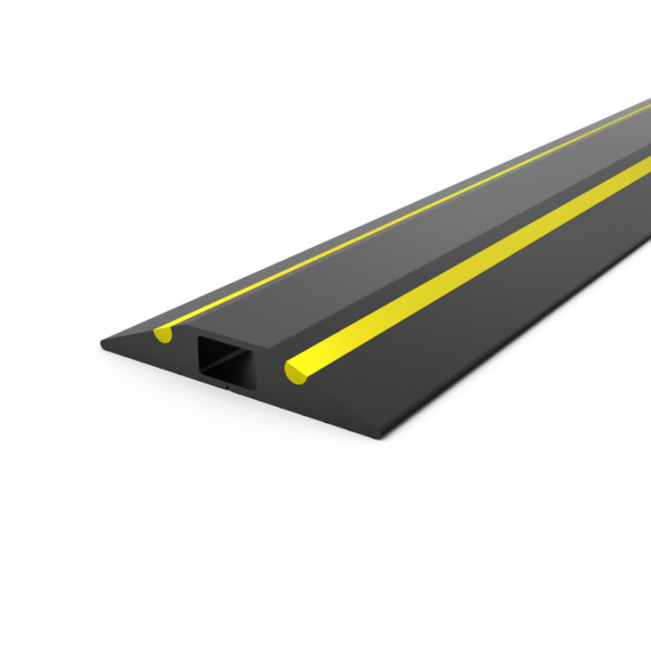 Gaine protège-câbles en PVC Noire et Jaune - version anti-chute