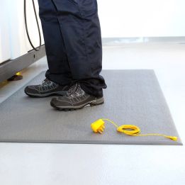 Tapis antifatigue ESD à surface granuleuse avec tapis de protection électrique - COBA STAT