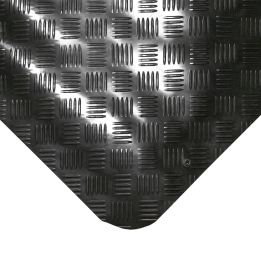 poste de travail avec un Tapis antifatigue ESD SENSO DIAL  à surface en tôle diamant en exemple