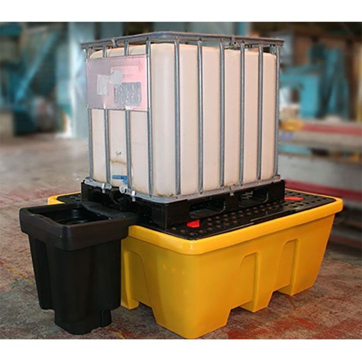 Bac de rétention plastique emboitable en PE pour 1 IBC | Bac de rétention plastique