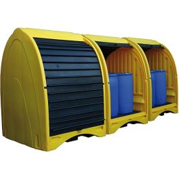 Box de rétention en PE pour 2 ou 4 fûts | Box de rétention