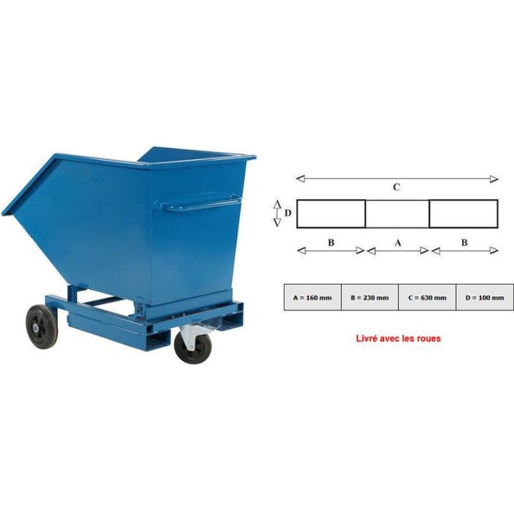 Benne basculante mobile  | Bennes de manutention