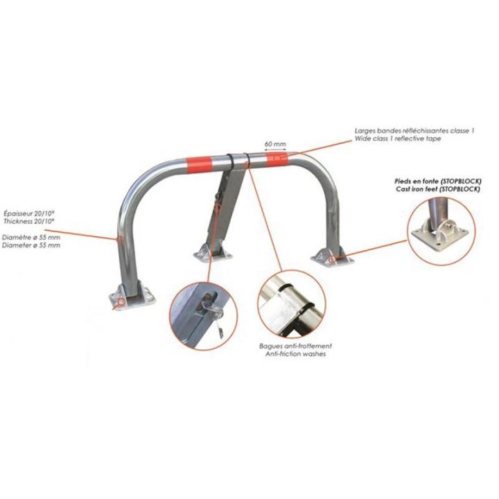 Arceau de parking haute résistance | Equipement de parking et de voirie