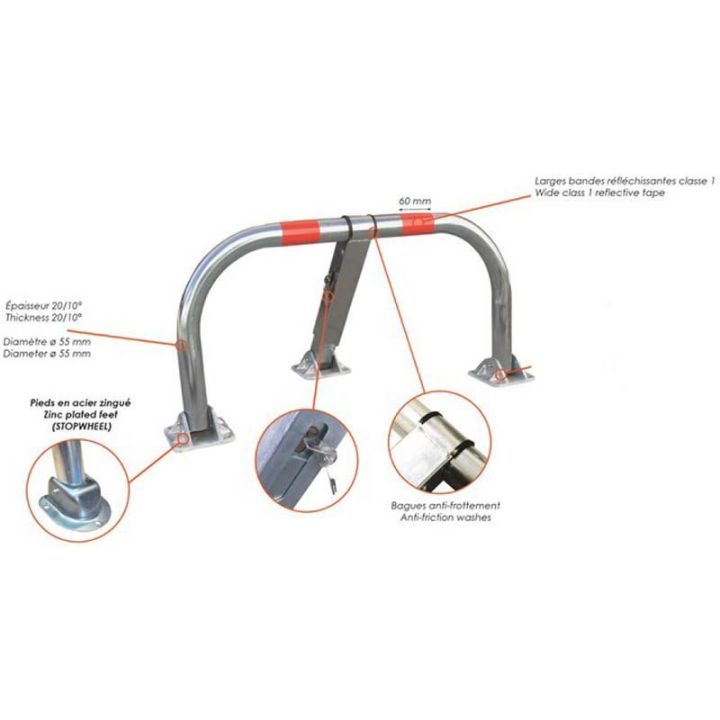 Arceau de parking haute résistance éco | Equipement de parking et de voirie