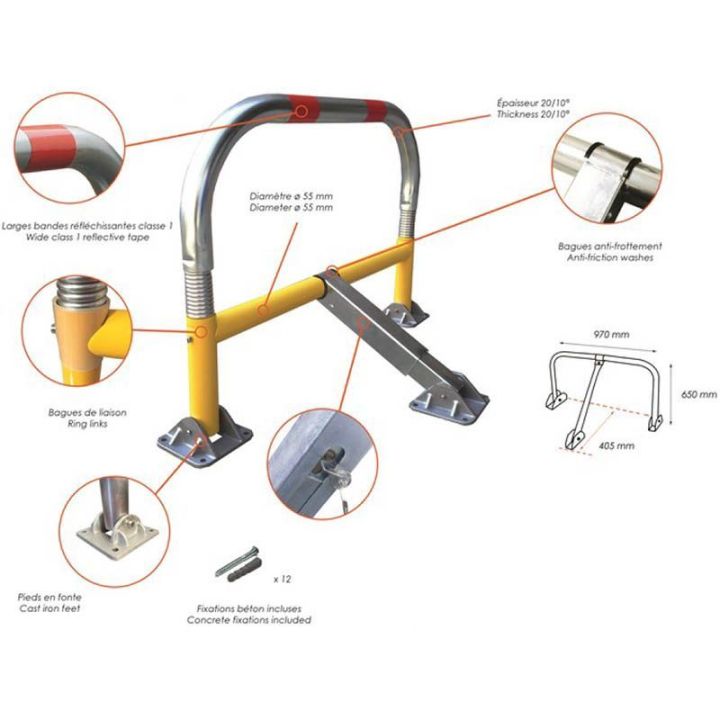 Arceau de parking à ressorts | Equipement de parking et de voirie