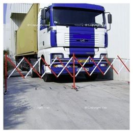 Barrière extensible en acier - Long 400 cm | Barrière de sécurité | Barrière et poteau de Sécurité