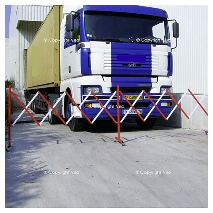 Barrière extensible en acier - Long 400 cm | Barrière de sécurité | Barrière et poteau de Sécurité