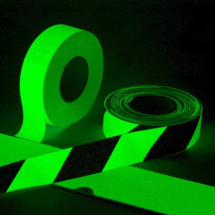 Bande antidérapante luminescente bi-couleur