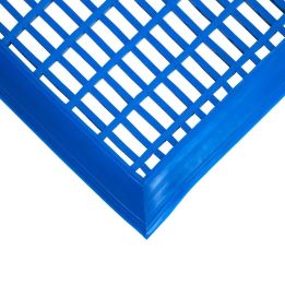 Caillebotis en PVC antibactérien -  Dalles et tapis loisirs LEISURE MAT bleu