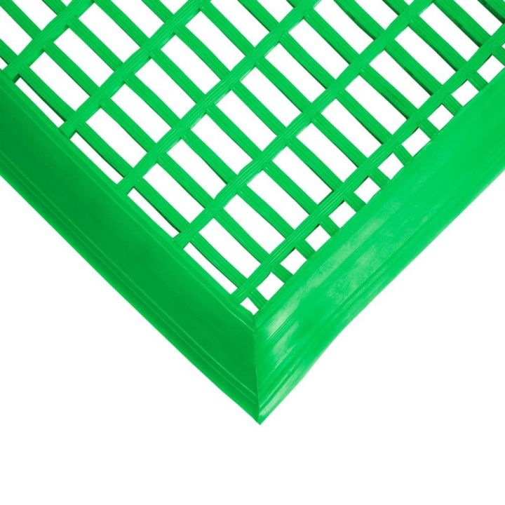 Caillebotis en PVC antibactérien -  Dalles et tapis loisirs LEISURE MAT vert