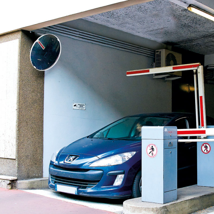 Miroir de signalisation multi-usages - cadre coloré PAS. - Garantie 5 ans