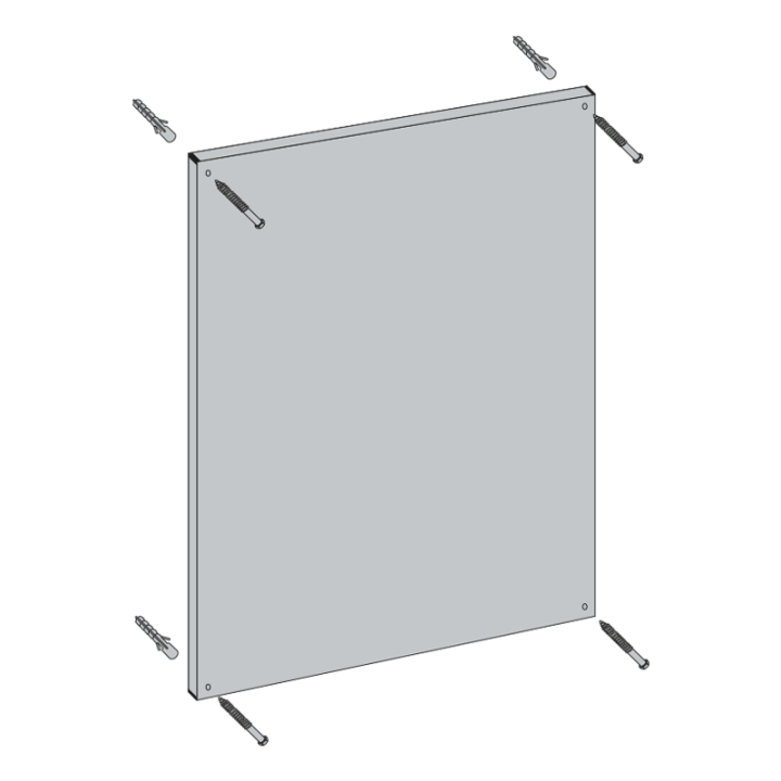 Miroir plat - Anti-bris de verre