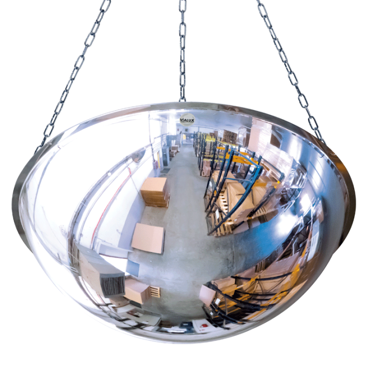 Miroir industriel demi-sphère à suspendre