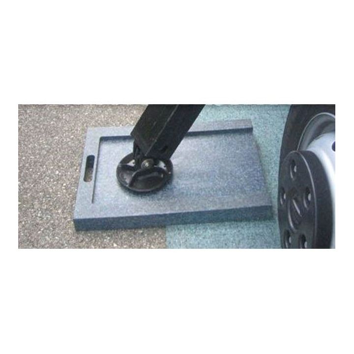 Patin de calage avec usinage en U pour grues et nacelles, Plaques de calage en plastique noir incassable et imputrescible