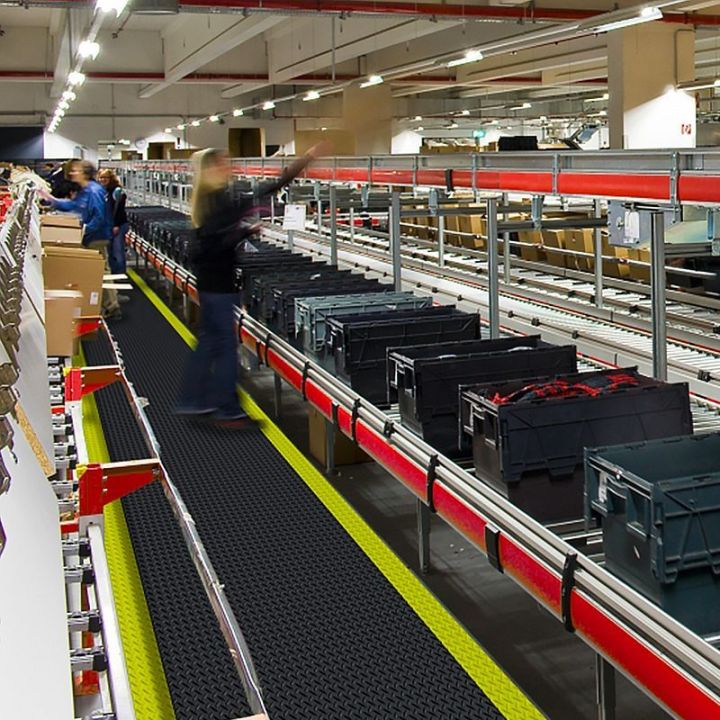 Tapis antifatigue industriel surface tôle diamant | CUSHION TRAX