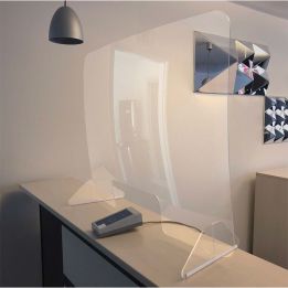 Vitre de protection en Plexiglas pour comptoirs et guichets