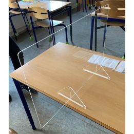 Paroi de séparation en Plexiglas pour tables