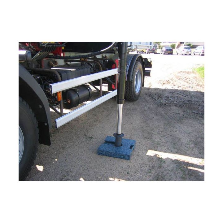 Patin de calage type shoes pour grues et nacelles, Plaques de calage en plastique noir incassable et imputrescible