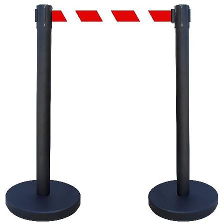 Lot de 2 poteaux de balisage avec sangle