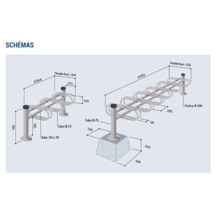 Support vélos modulaire et fonctionnel - 3 ou 6 places