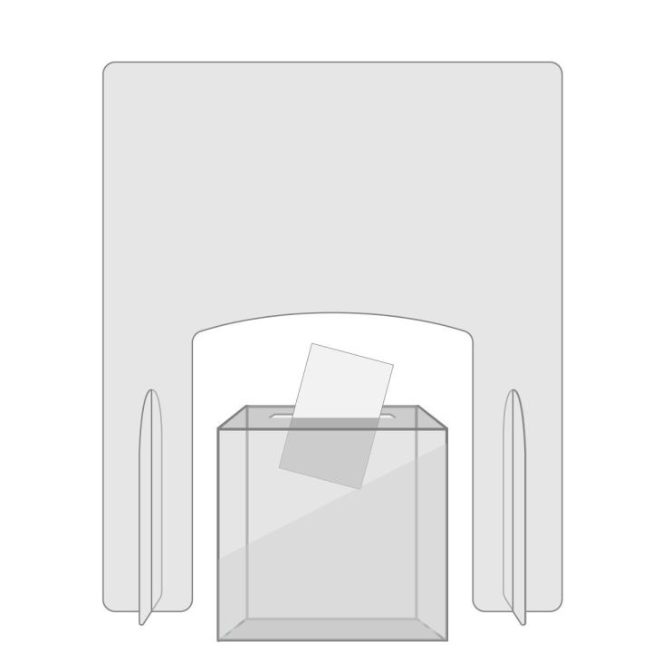 Paroi urne élection en plexiglas transparent