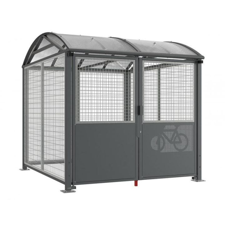Abri vélo sécurisé pour 6 vélos - 2 motos - Abri anti-effraction avec 2 systèmes de fermetures possible