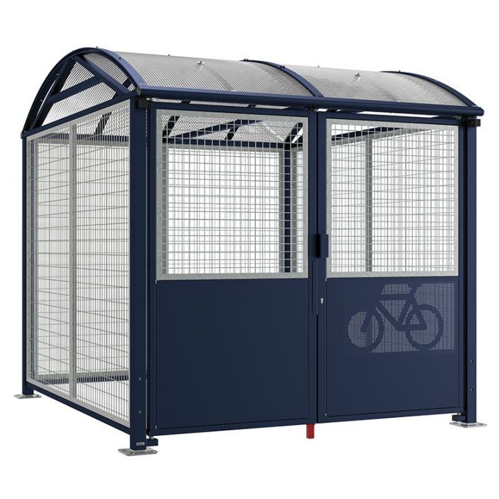 Abri vélo sécurisé pour 6 vélos - 2 motos - Abri anti-effraction avec 2 systèmes de fermetures possible