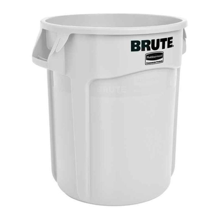Conteneur Brute 75 L avec conduits d'aération blanc.